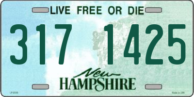 NH license plate 3171425