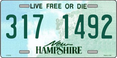 NH license plate 3171492