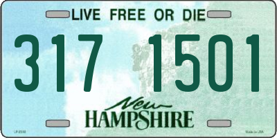NH license plate 3171501