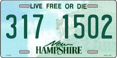 NH license plate 3171502