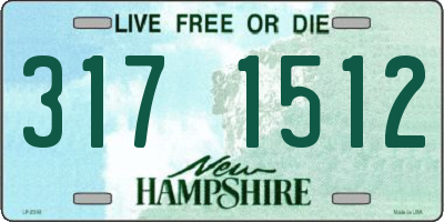 NH license plate 3171512