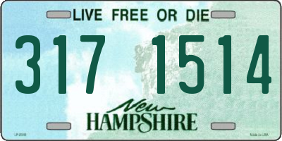 NH license plate 3171514