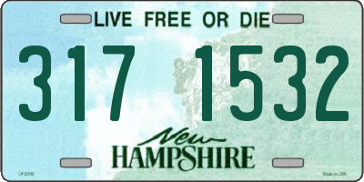 NH license plate 3171532