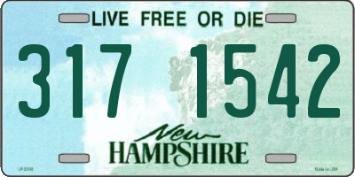 NH license plate 3171542