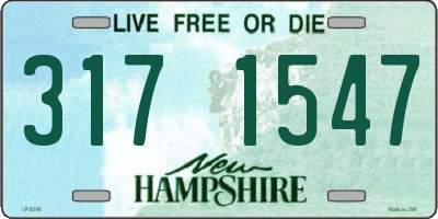 NH license plate 3171547