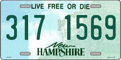 NH license plate 3171569