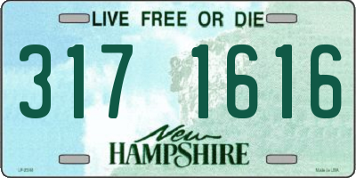 NH license plate 3171616
