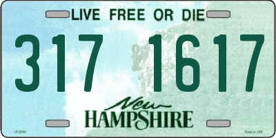 NH license plate 3171617