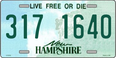 NH license plate 3171640