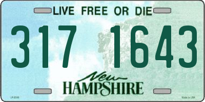 NH license plate 3171643