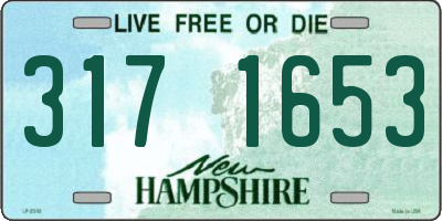 NH license plate 3171653
