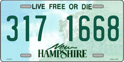 NH license plate 3171668
