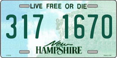 NH license plate 3171670
