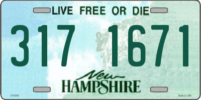 NH license plate 3171671