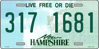 NH license plate 3171681