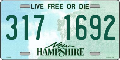 NH license plate 3171692
