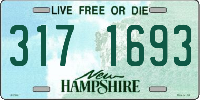 NH license plate 3171693