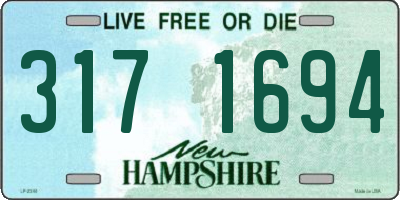 NH license plate 3171694