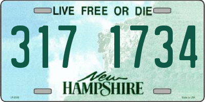 NH license plate 3171734