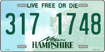 NH license plate 3171748