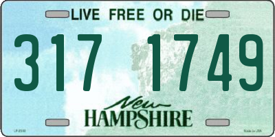 NH license plate 3171749