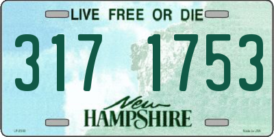 NH license plate 3171753