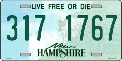 NH license plate 3171767