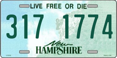 NH license plate 3171774