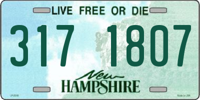 NH license plate 3171807