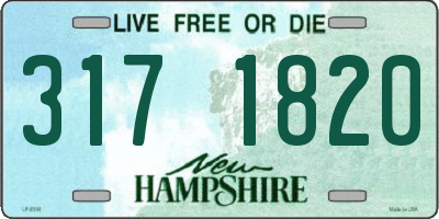 NH license plate 3171820