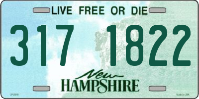 NH license plate 3171822