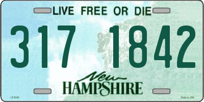 NH license plate 3171842