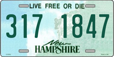 NH license plate 3171847