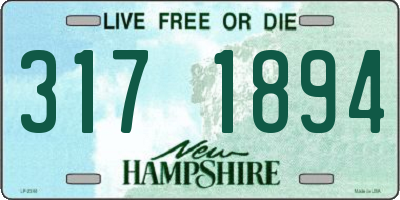 NH license plate 3171894