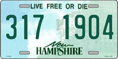 NH license plate 3171904