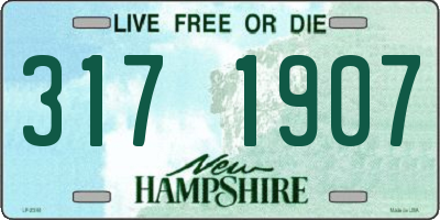 NH license plate 3171907