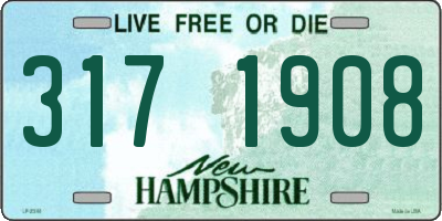NH license plate 3171908