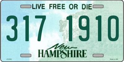 NH license plate 3171910
