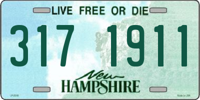 NH license plate 3171911