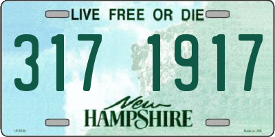 NH license plate 3171917