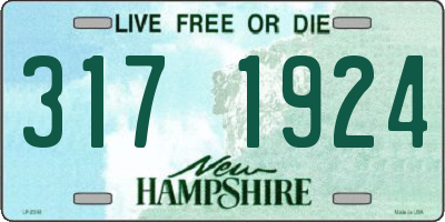NH license plate 3171924