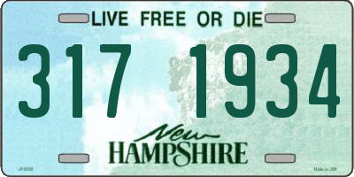 NH license plate 3171934