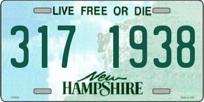 NH license plate 3171938