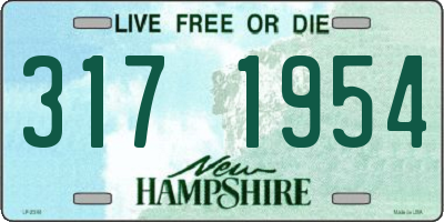 NH license plate 3171954