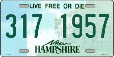 NH license plate 3171957