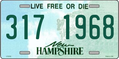 NH license plate 3171968
