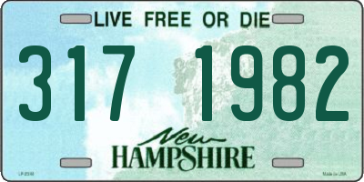 NH license plate 3171982