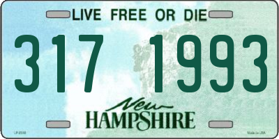 NH license plate 3171993
