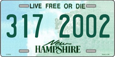NH license plate 3172002