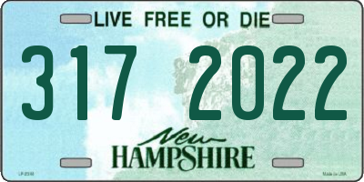 NH license plate 3172022